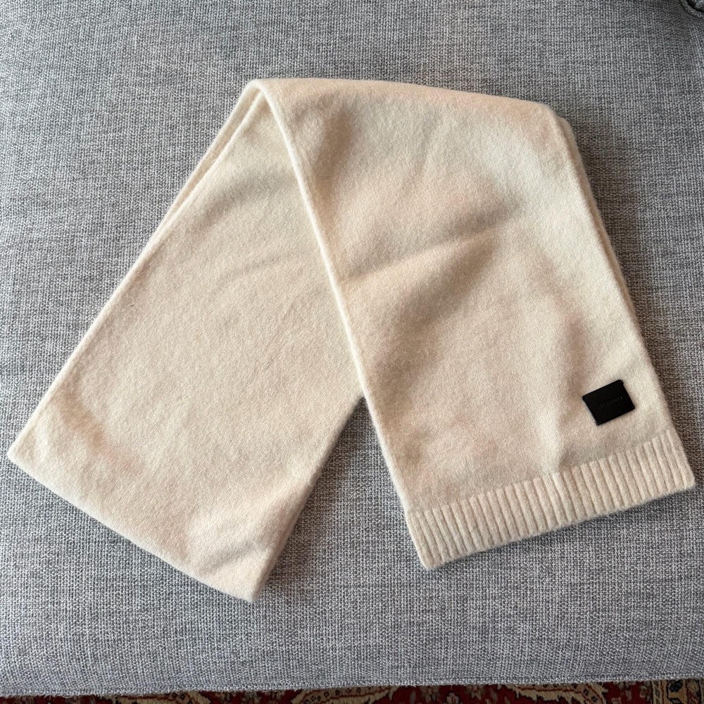 AllSaints Cream Knit Scarf